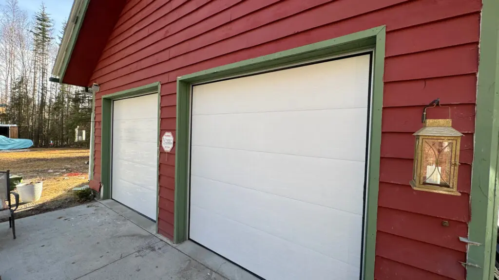 Completed garage door project photograph from the existing AK Doors site